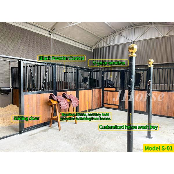 Endurable Sliding Door European Horse Stalls Galvanized Metal Frame