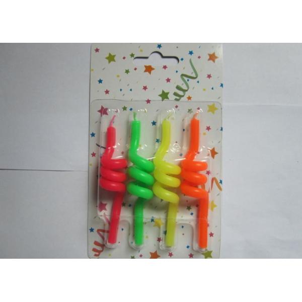 Quality Spring Shaped Twisted Birthday Candles For Cake Decoration Odorless wholesale