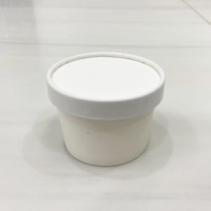 Custom Printing Paper Ice Cream Dessert Cup With Lid