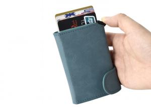 China RFID Credit Card Organizer Wallet Insert PU Leather UV Printing Aluminum on sale