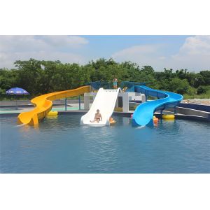 Outdoor Fiberglass Water Slide with Height 5-12 m and Width 0.82-2.5 m for 1