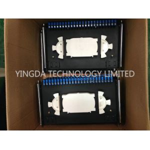 1U 48 Fibers 24 Port SC Duplex Black Box Fiber Optic Patch Panel Slding Drawer