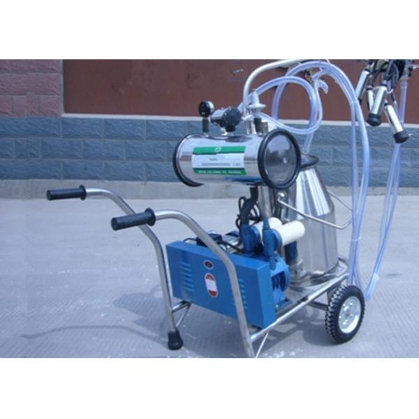 Quality 220V Removable Aluminum Bucket Mobile Milking Machine For Cow / Goat / Sheep wholesale