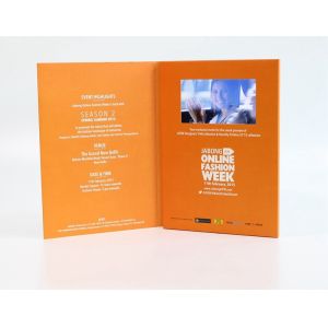 2G USB downlaoding video module lcd brochures for greeting cards