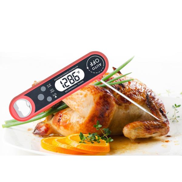 Folding Probe Electronic Meat Thermometer Read Meat Core Temperature In 3