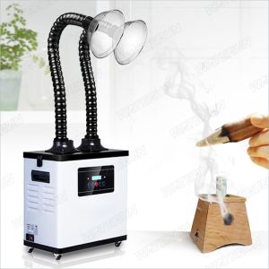110V White Moxibustion nail salon fume extractor Equipment with Double Arms