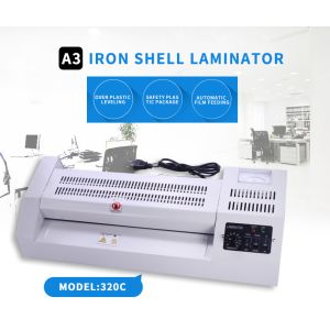 Paper Size A3 Hot and Cold Automatic Laminating Machine with 25.5mm Large Rubber