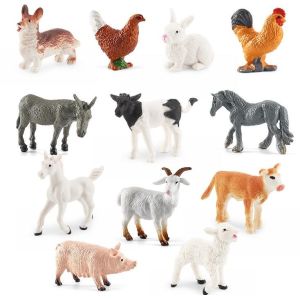 Cheap 12 Pcs Farm Animals Figures Great For Dioramas And Imaginative Play for sale