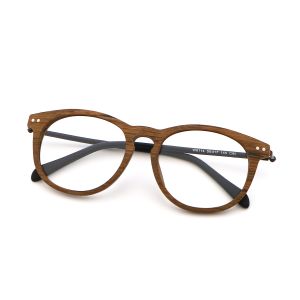 Latest Styles Wood Grain Acetate Optical Glasses Frame MR 6114