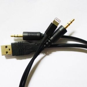 BMW 8pin cable with 3.5MM AUX Interface Adapter for MINI iPOD iPHONE 5 5S 5C