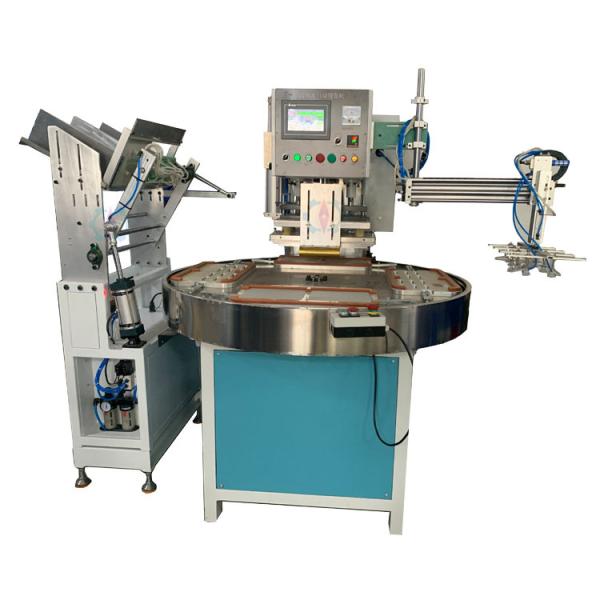 Quality New 220V Radio Frequency Auto-Rotary Round Disc Table PVC PET Blister Packaging Machine With Horizontal Move Card Loading System wholesale