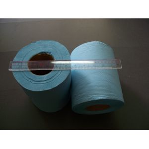 Blue Central Feed disposable bathroom hand towels of Recycle Pulp40gsm 1 Ply