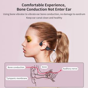 16 Hours Bone Conduction Headphones Bluetooth Computer Headsets Noise Canceling