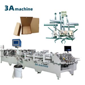 Cheap Carton Packaging with QT900YG-2 Pre-Folded Bottom Lock Automatic Folder Gluer Machine for sale
