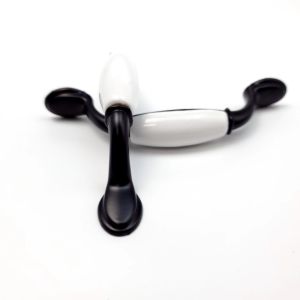 OEM 142mm Zinc Alloy Handle White Ceramics Vintage Drawer Knob