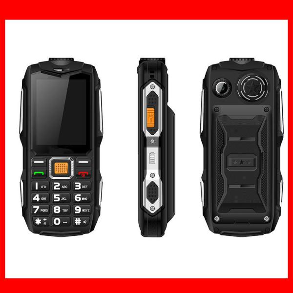 2.4inch Factory Sale Unlocked Phone Outdoor Mobile Waterproof Feature Phone with Power Bank and Torch Big Sound