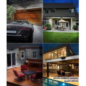 Bright yard wall light solar powered lamp pathway garden led light motion sensor