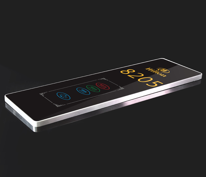 New Model LED Doorplate with LCD Screen 12V ~ 5V and 86 Bottom Box for Hotel