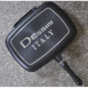Cheap Die Cast Aluminum Non-stick Dessini Double Grill Pan for sale