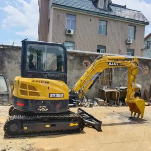 Excellent Condition Sany SY35U Mini Excavator Used with Original Hydraulic