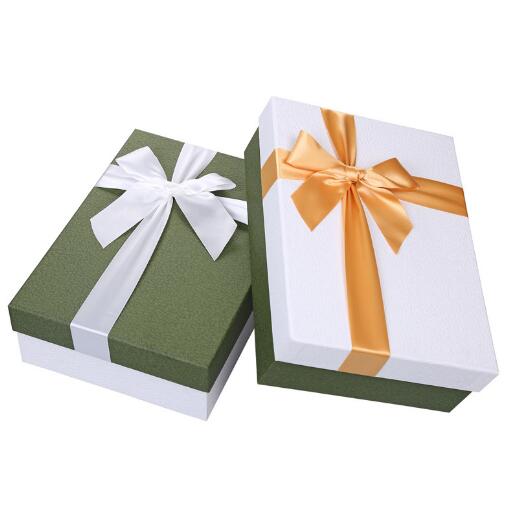New design logo customized paperboard storage box for promotion gift with Ribbon different color available