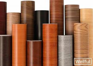 China Wood Decorative PVC Adhesive Film 0.07mm Waterproof on sale