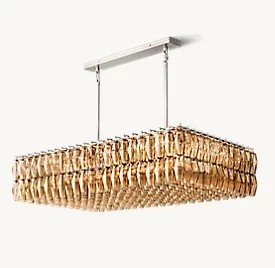 Ceiling Mount Brass LED Foyer Chandelier Foyer Lights Modern Chrome Finish