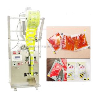 Automatic Three Sides Seal Sachet Packing Machine, Honey Oil Pouch Filling
