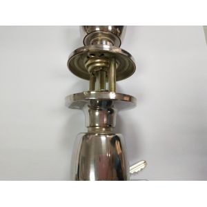 Key Lock Door Knob Brass / Zinc Bedroom Door Knobs , Double Keyed Door Knob 35