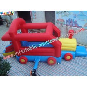 Car Inflatable Bounce Houses With Mini Jumper Slide For Children Play