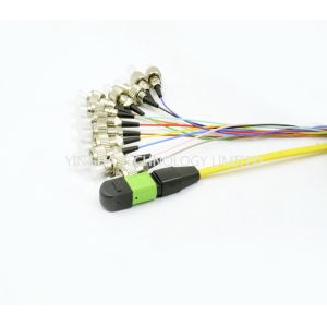 FC 12 Core Fiber Trunk Cable , MTP MPO Cable Ribbon 3M Single Mode 0.9mm