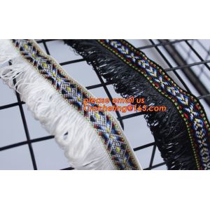 POLYESTER TASSEL, GARMENT ACCESSORIES, CURTAINS, TASSEL TRIM, FRINGE RIBBON