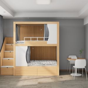 2600 X 900 X 2400mm School Bunk Bed With Cutting Drilling And Galvanizing