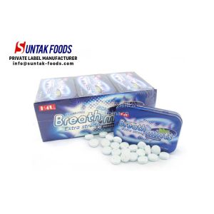 Pure Peppermint Tin Box Candy Sugarless Hard Candy Xylitol Confectionery