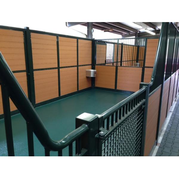 High Density Floor Thick Rubber Horse Stall Mats Tiles 6 Pack 19.67'' X 19.67'' Noise Shock Absorbing Surface Protection