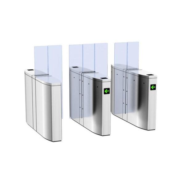 Electrical Pedestrian Full Height Turnstile Flap Barrier Gate For Railway