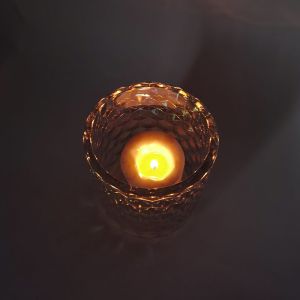 SGS Textured Three Dimensional Glass Candle Holder