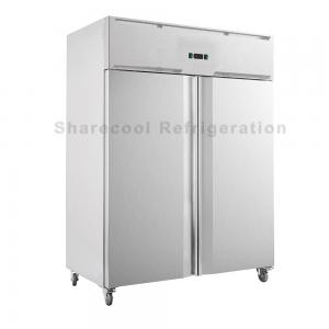 Cheap Adjustable Shelves Stainless Steel Upright Refrigerator Double Door CE Approved for sale