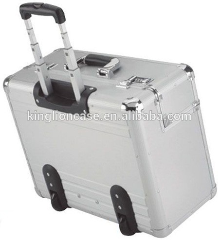 Aluminium Skinned Business Pilot Case 17" Laptop compartment with wheels KL