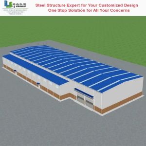 Fireproof Steel Structure Building Rigorous Inspection Precision Manufacturing