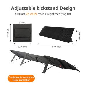 Outdoor Sun Power 60w Folding Solar Panel With Maximum Power Voltage Range 20.9V