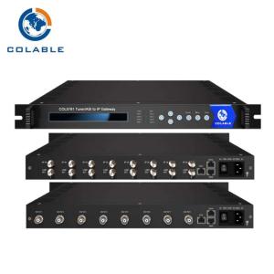 Cheap 8 Channel DVB IP Gateway MPEG 2 MPEG 4 Tuner ASI To IP MPTS Gateway Converter for sale