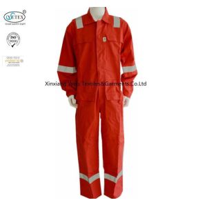 China Anti Static Red Lightweight Fr Coveralls With Reflective Trim EN11612 on sale