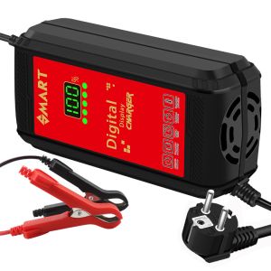 12V/24V 10A Quick Charging Car Battery and Motorcycle Charger with Intelligent