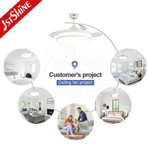 Standard Wind LED Ceiling Fan with Retractable PC Blades and Air Conditioning