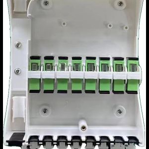FTTH 8 core wall Fiber Optic Distribution Box optic terminal box PC+ABS IP65