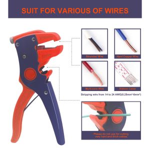 Automotive Plastic Wire Stripper Tool For Single Conductor 0.25-6mm2