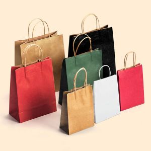 Take Away Coffee Packaging Paper Bag with Custom Logo and Foldable Design on