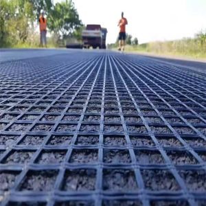 Earthwork Base Material Fiberglass Geogrid To Strengthen Road Surface And