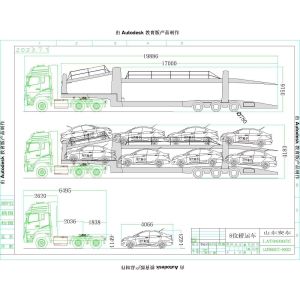 3 Axle Car Carrier Trailer Double Deck Semi Trailer for Car Transport from Fuwa